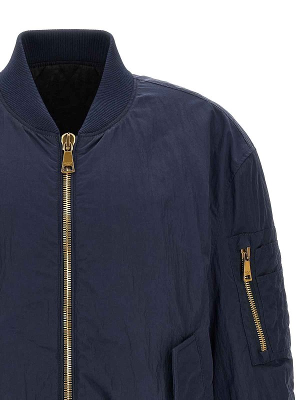 The Best Shops Balmain: bombers - Logo embroidery bomber jacket