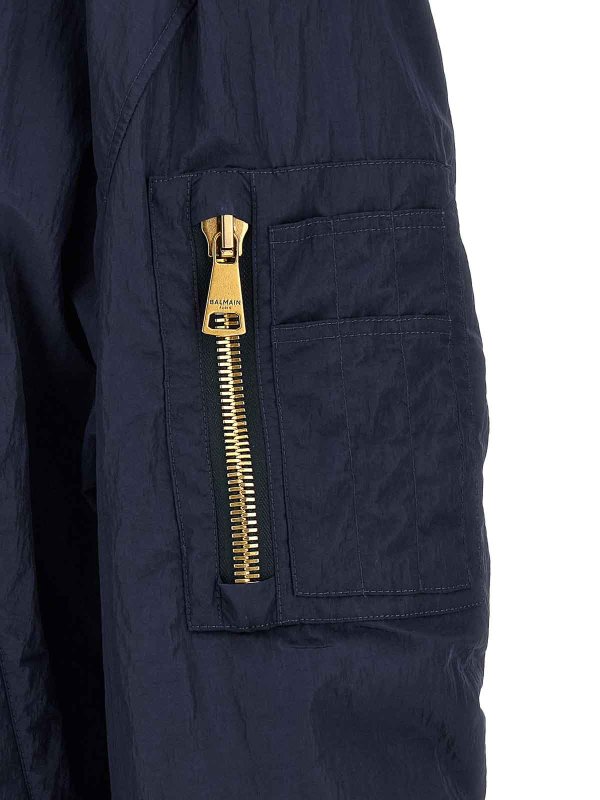 Balmain buy online Logo embroidery bomber jacket