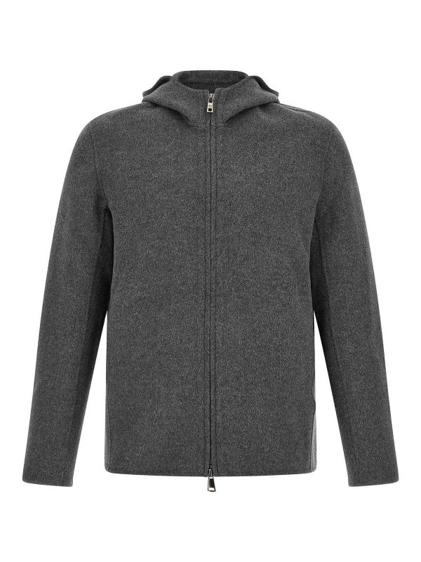 GIORGIO BRATO: casual jackets - Hooded jacket