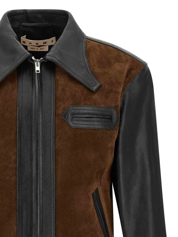 The Best Shops Marni: Lederjacken - Lederjacke - Bunt