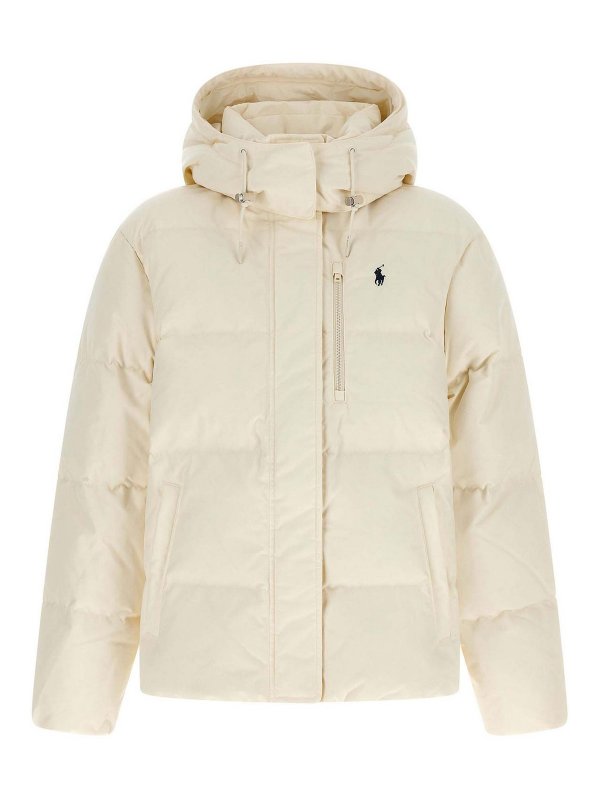 POLO RALPH LAUREN: ダウン・ハイテクジャケット - ダウンジャケット - 白