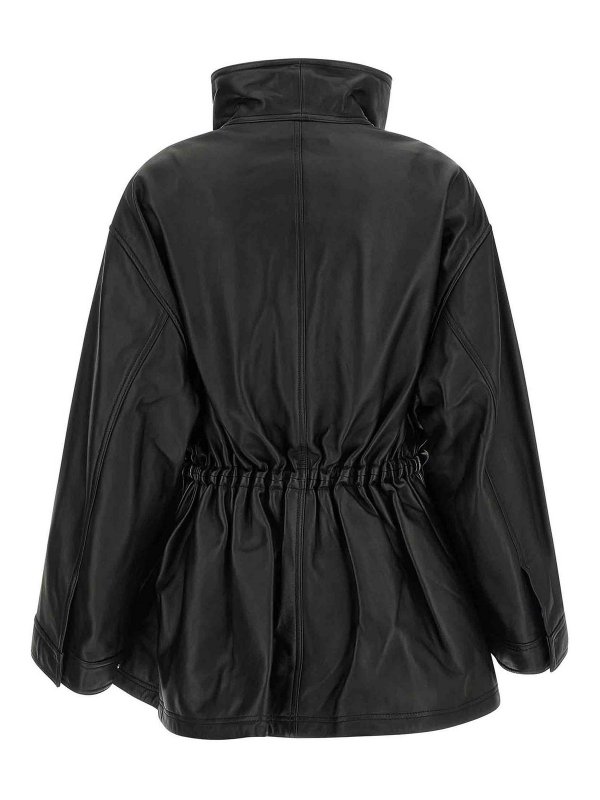 ROHE: leather jacket online - sculptural