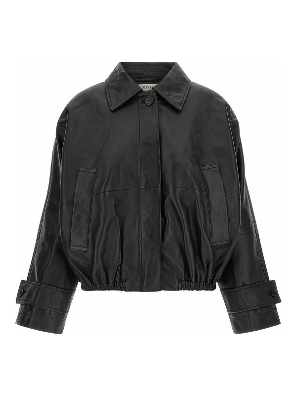 ROHE: leather jacket - Blouson leather jacket