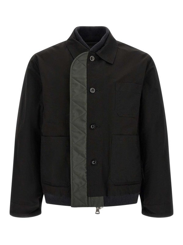 Sacai: knee length coats - Reversible blouson
