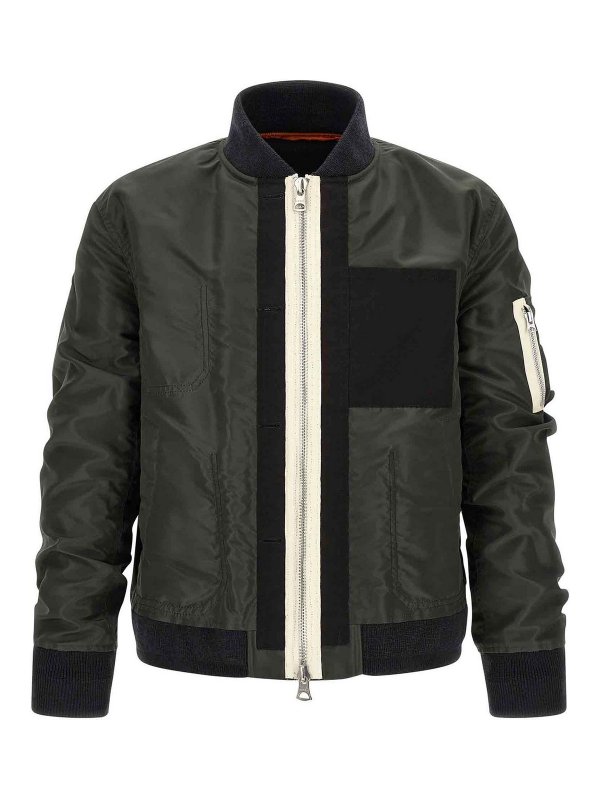 Sacai: knee length coats online - Reversible blouson