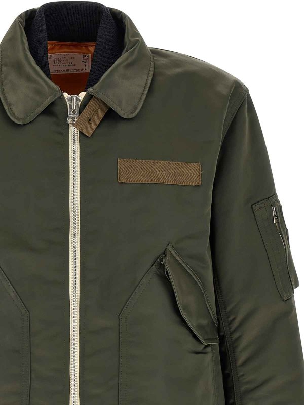 The Best Shops Sacai: knee length coats - Double layer blouson
