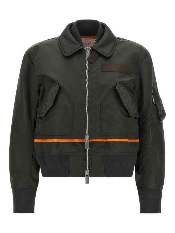 Sacai: knee length coats - Double layer blouson