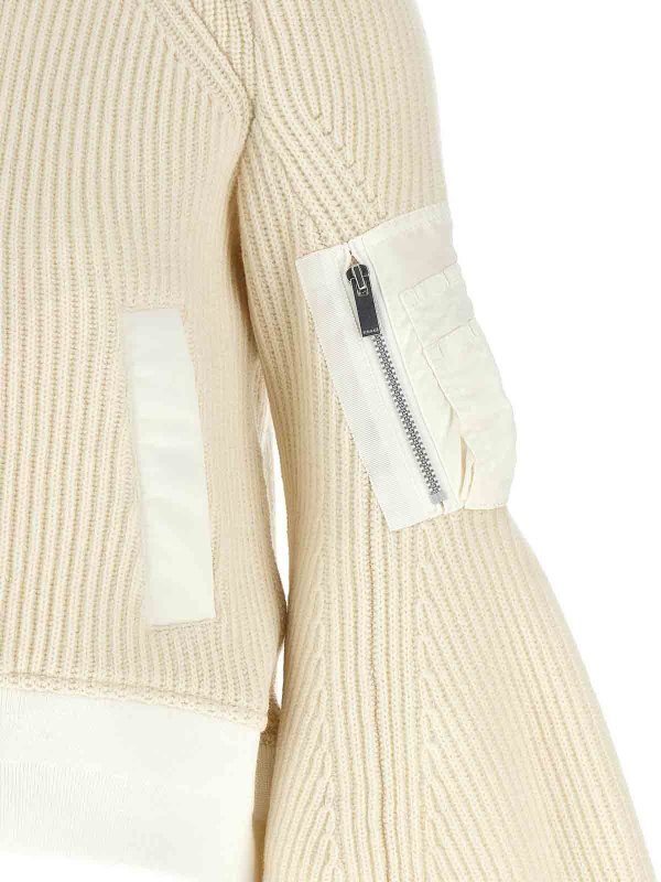 膝丈コート - 白 shop online: Sacai