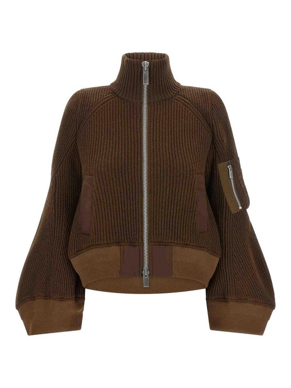 Sacai: ニーレングスコート - 膝丈コート - ブラウン