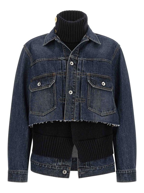 Sacai: casual jackets - Hybrid jacket