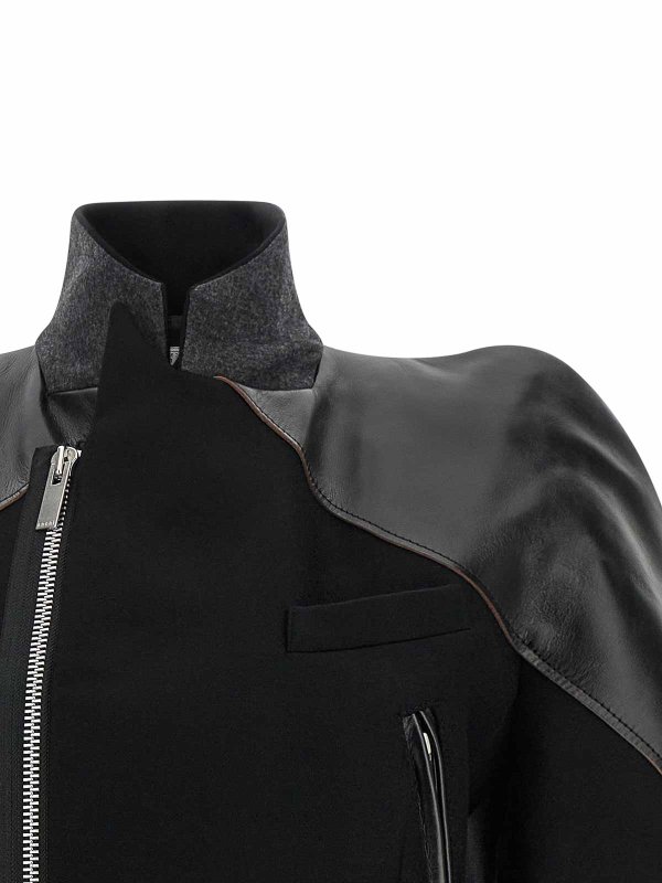 Melton wool jacket shop online: Sacai