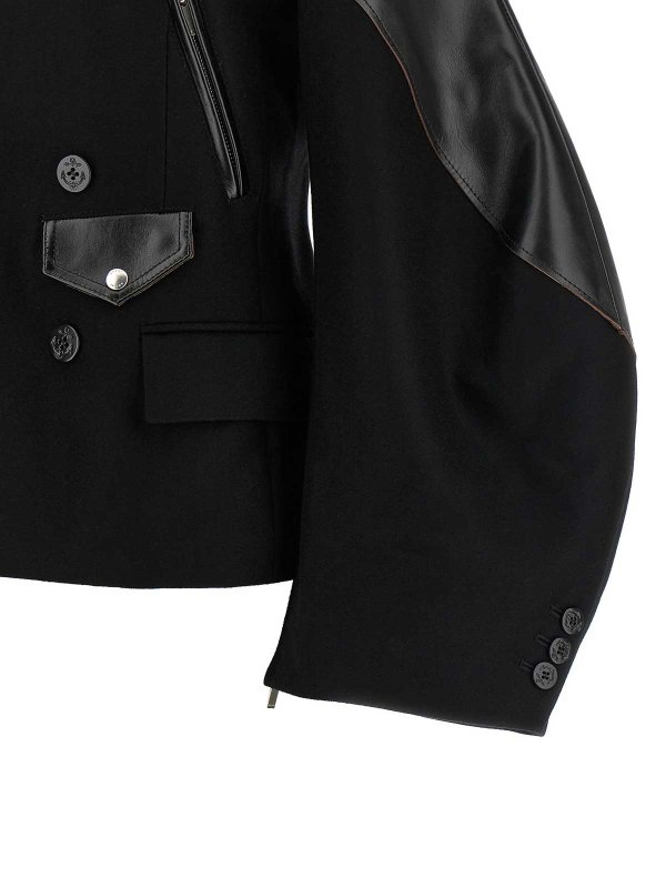 Sacai buy online Melton wool jacket