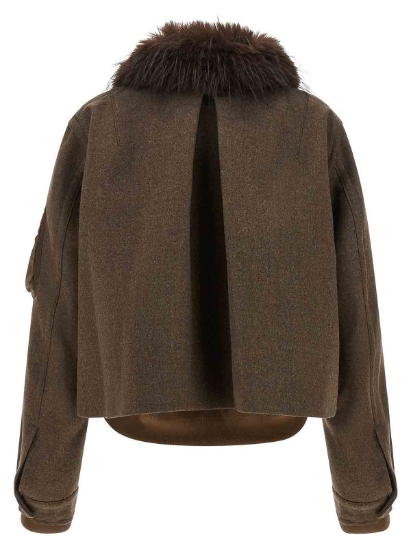 The Best Shops Sacai: ショートコート - ショートコート - ブラウン