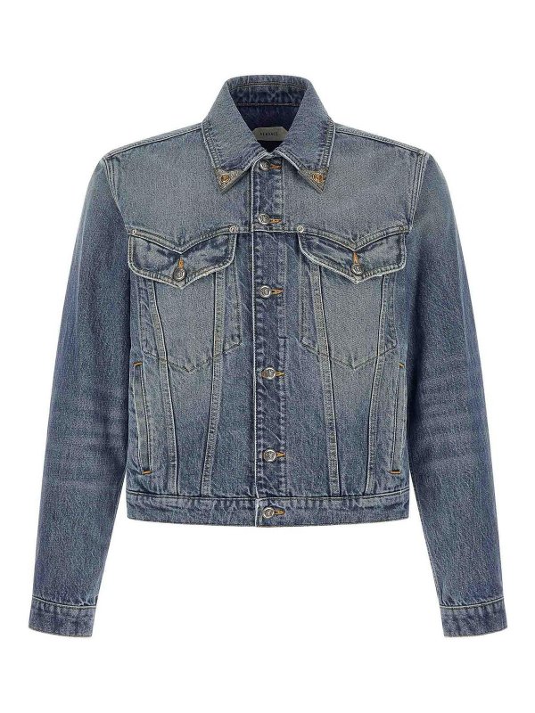 VERSACE: denim jacket - medusa