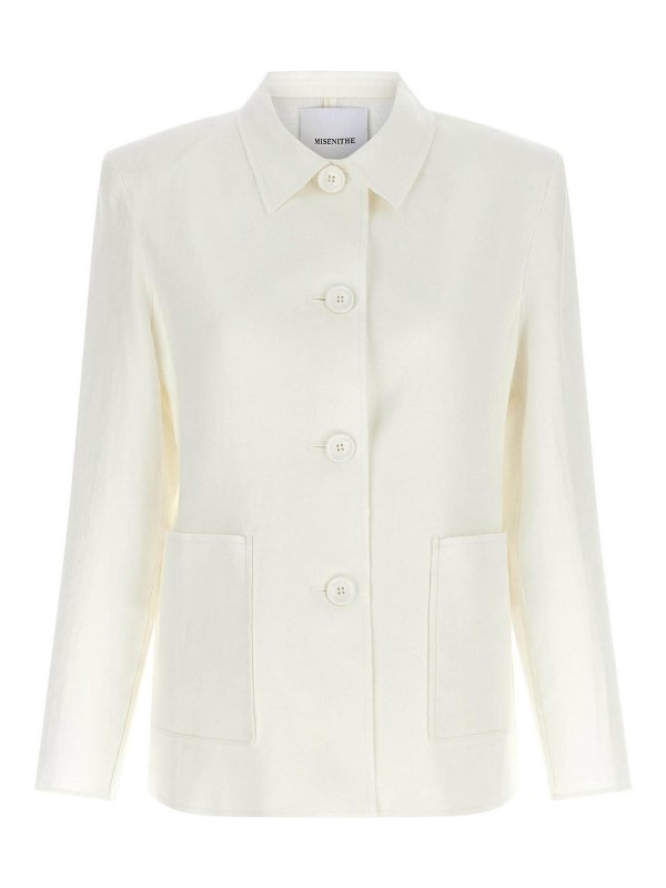 MISENITHE: Vestes de costume - Blazer - Blanc