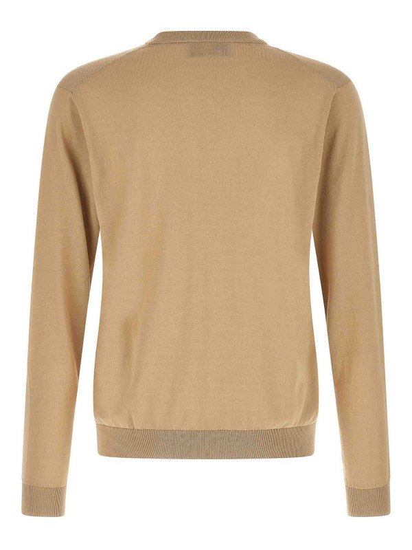 RIVVIA PROJECT: Strickpullover mit Rundhalsausschnitt online - Rundhalspullover - Beige