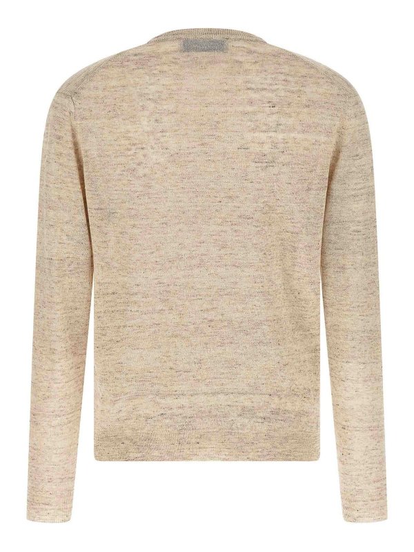 RIVVIA PROJECT: Strickpullover mit Rundhalsausschnitt online - Rundhalspullover - Beige