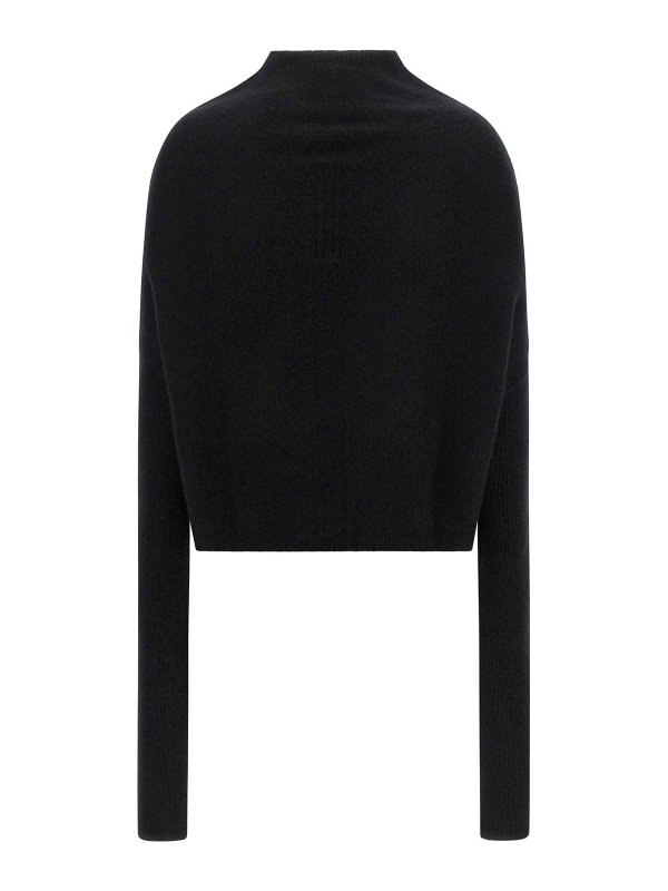 RICK OWENS: Strickpullover mit Rundhalsausschnitt online - Rundhalspullover - Schwarz
