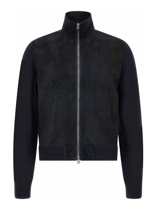 TOM FORD: cardigans - Two-material cardigan