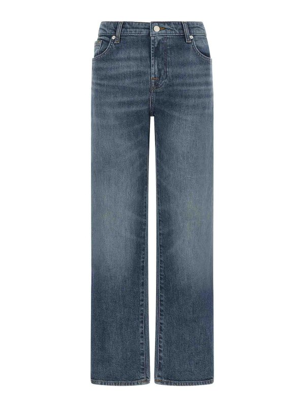 7 FOR ALL MANKIND: ストレートジーンズ - ストレートジーンズ - ブルー