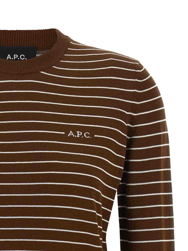 The Best Shops A.P.C.: Suéteres con cuello pico - Suéter Cuello Redondo - Marrón