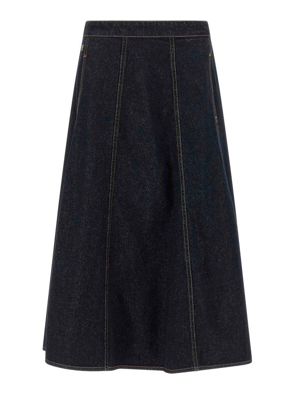 ALBERTA FERRETTI: Jupes midi et au genou - Jupe Midi - Bleu