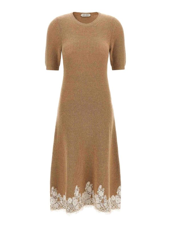 ALBERTA FERRETTI: ニーレングスドレス - 膝丈ドレス - ブラウン