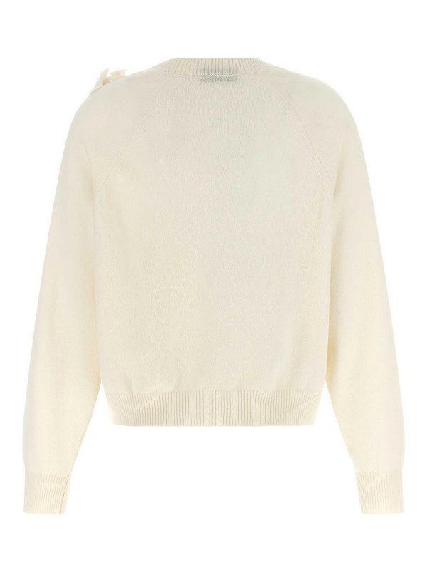 ALBERTA FERRETTI: Strickpullover mit Rundhalsausschnitt online - Rundhalspullover - Weiß