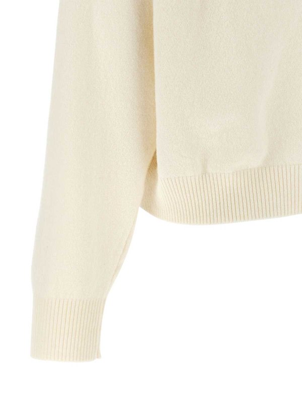 Rundhalspullover - Weiß shop online: ALBERTA FERRETTI