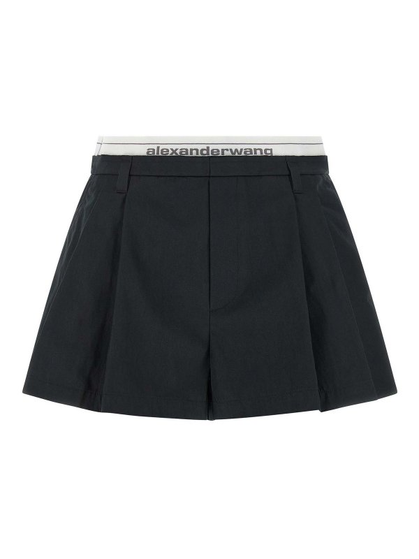 ALEXANDER WANG: トラウザーショーツ - ショートパンツ - 黒