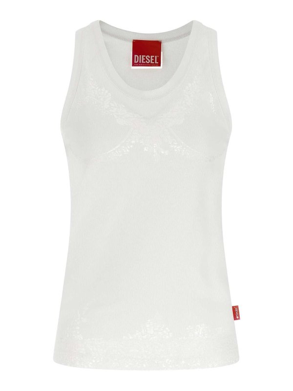 DIESEL: Tops & Débardeurs - Top - Blanc