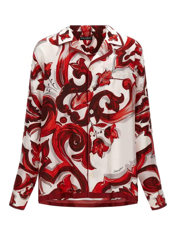 DOLCE & GABBANA: シャツ - シャツ - 赤