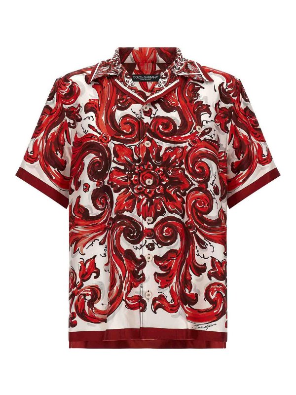 DOLCE & GABBANA: シャツ - シャツ - 赤