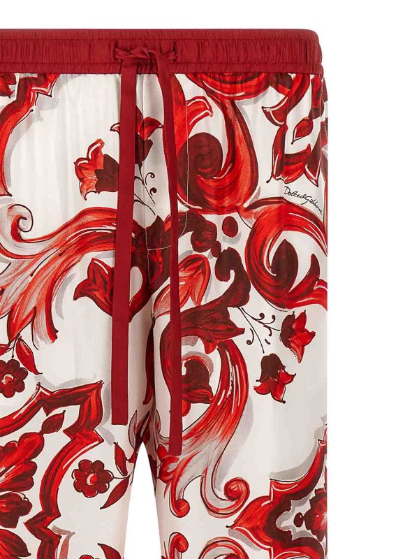 The Best Shops DOLCE & GABBANA: カジュアルトラウザー - カジュアルパンツ - 赤