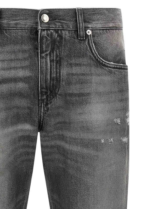 The Best Shops DOLCE & GABBANA: Jeans Rectos - Vaqueros Rectos - Gris