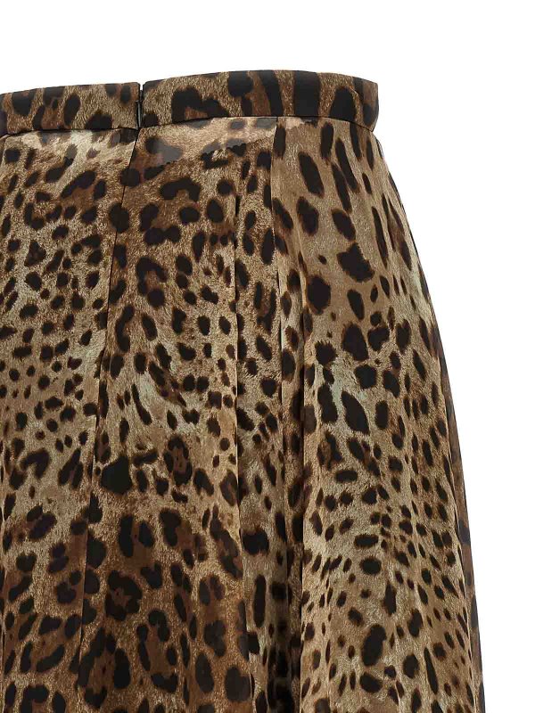 膝丈/ミディスカート - ブラウン shop online: DOLCE & GABBANA