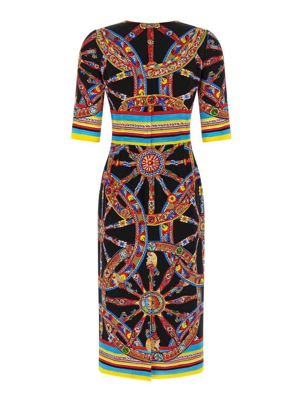 DOLCE & GABBANA: ニーレングスドレス online - 膝丈ドレス - マルチカラー