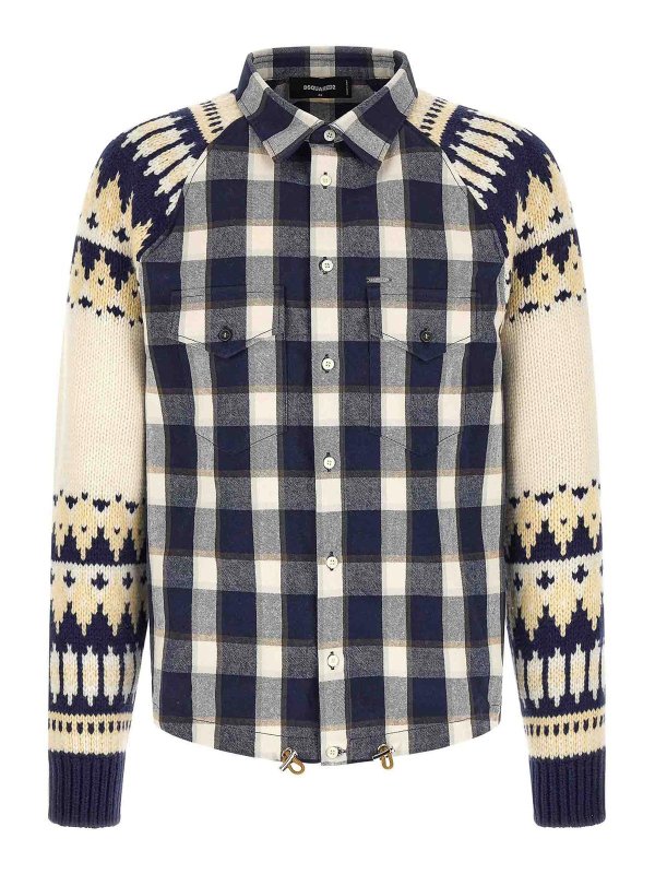 DSQUARED2: shirts - classic check drawstring
