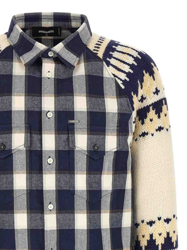 The Best Shops DSQUARED2: shirts - classic check drawstring