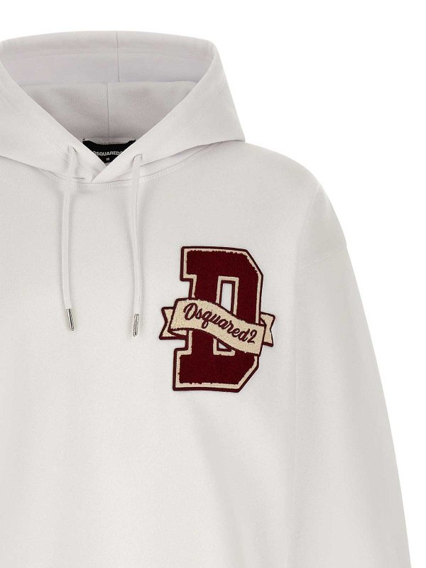 The Best Shops DSQUARED2: Sweatshirts & Sweaters - Logo patch hoodie
