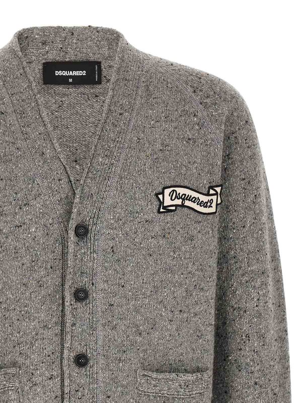The Best Shops DSQUARED2: Cárdigans - Cárdigan - Gris