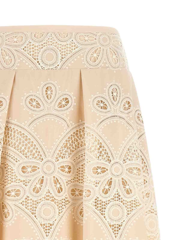 The Best Shops ELIE SAAB: ニーレングススカート＆ミディ丈 - 膝丈/ミディスカート - 白