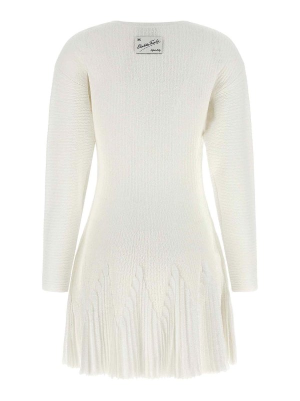 ELISABETTA FRANCHI: ニーレングスドレス online - 膝丈ドレス - 白