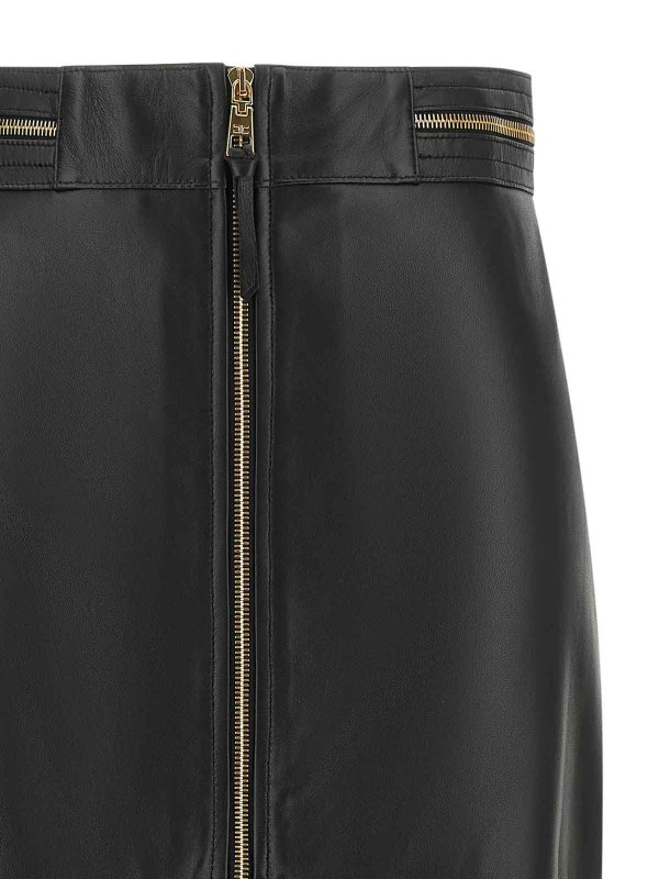 The Best Shops ELISABETTA FRANCHI: レザースカート - レザースカート - 黒