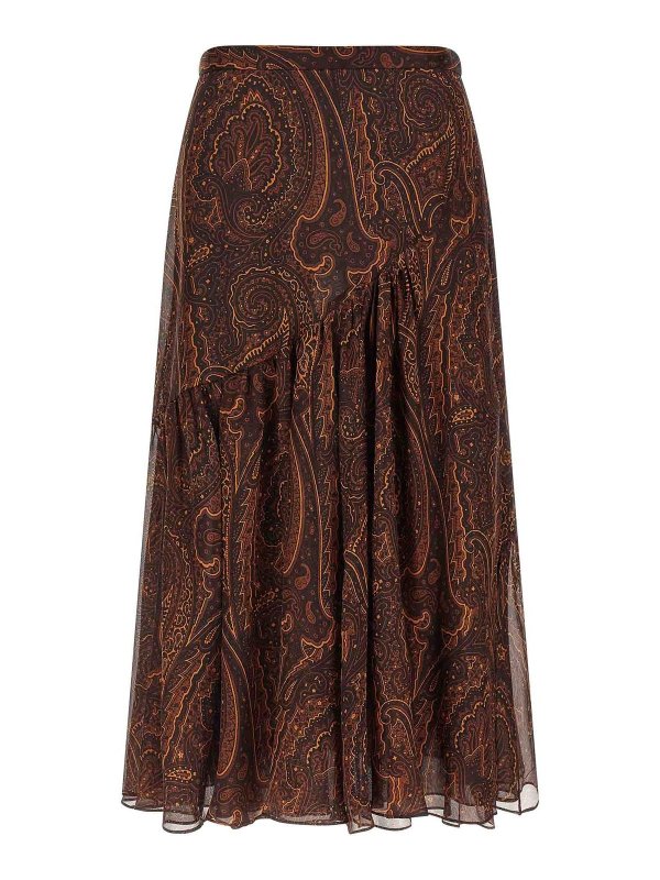 ETRO: Jupes midi et au genou online - Jupe Midi - Marron