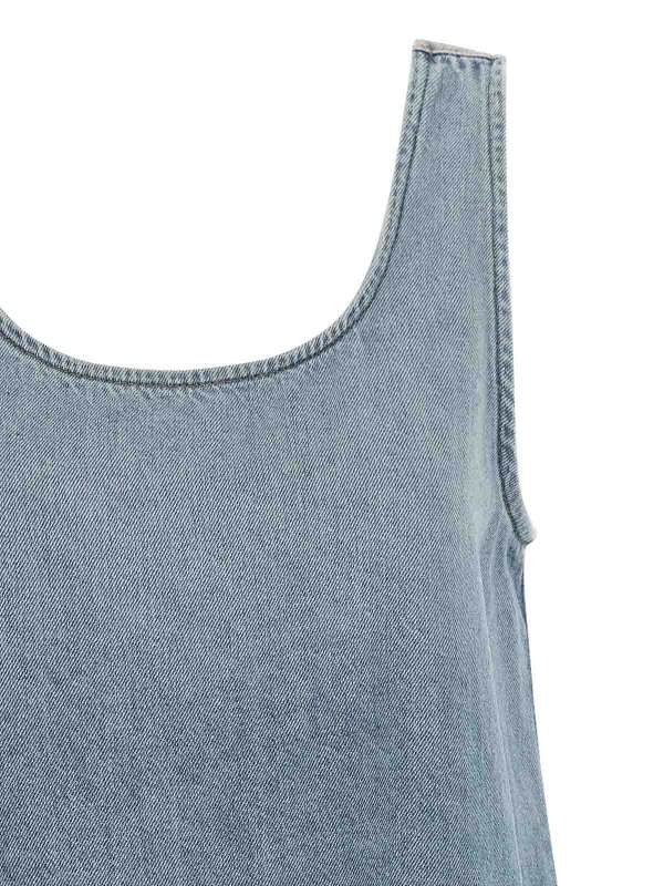 The Best Shops GANNI: Knielange Kleider - Knielanges Kleid - Hellblau