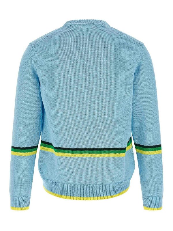 J.W. ANDERSON: Strickpullover mit Rundhalsausschnitt online - Rundhalspullover - Hellblau