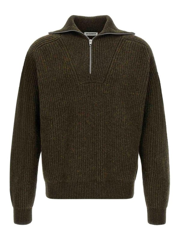 JIL SANDER: Pull col rond - Pull Col Rond - Vert