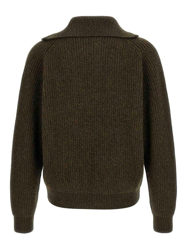 JIL SANDER: Pull col rond online - Pull Col Rond - Vert