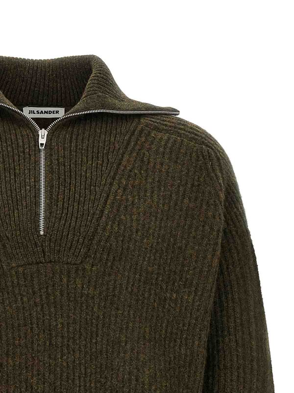 The Best Shops JIL SANDER: Pull col rond - Pull Col Rond - Vert